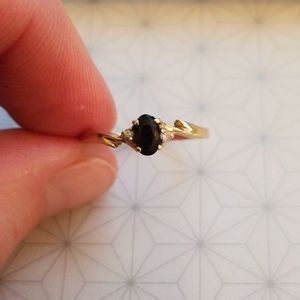 Sapphire Ring set in 10k yellow gold